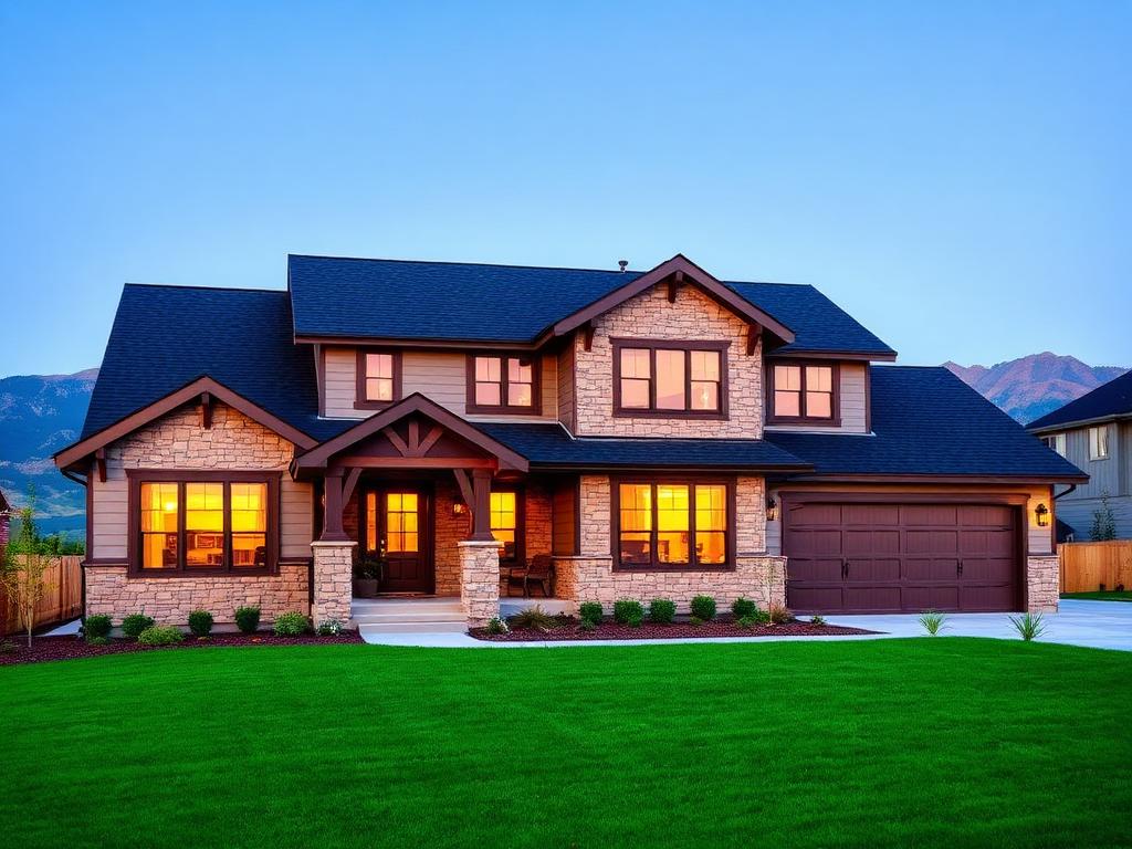 Idaho craftsman home with new roof